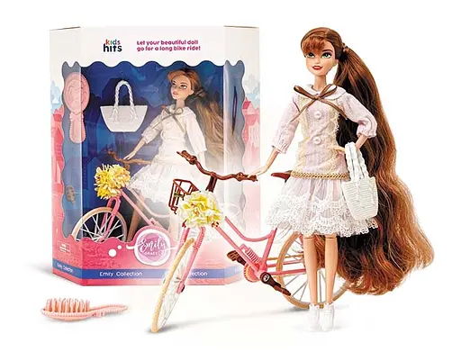 Кукла Emily Romantic с велосипедом, KH23/019