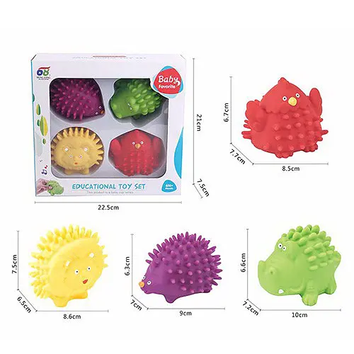 Набор Игрушек для ванной 628-1 Мячики-животные, 4 шт - фото 3