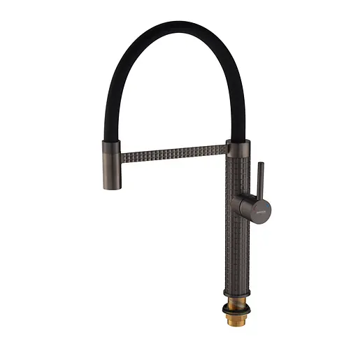 Змішувач для кухні Mixxus Premium Oliwer 017 із силіконовим виливом graphite MI6967 Графіт - фото 2