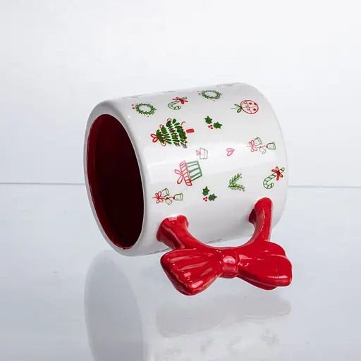 Новогодняя фарфоровая чашка для кофе и чая 400 мл Merry Christmas Yiwu CR-1-18 - фото 3
