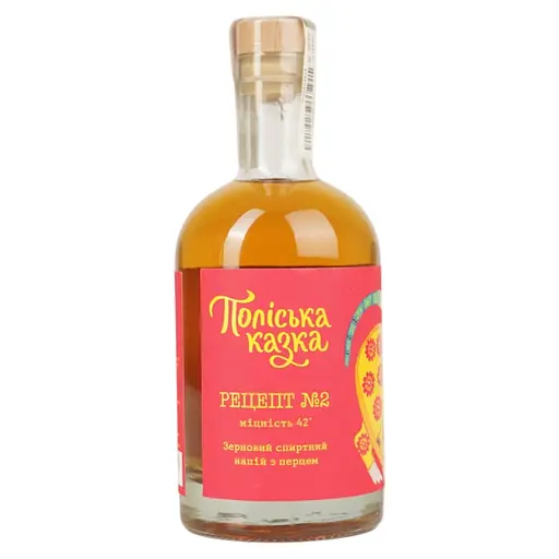 Зерновий спиртний напій з перцем Поліська казка Рецепт номер 2 42% 0.7 л - фото 1