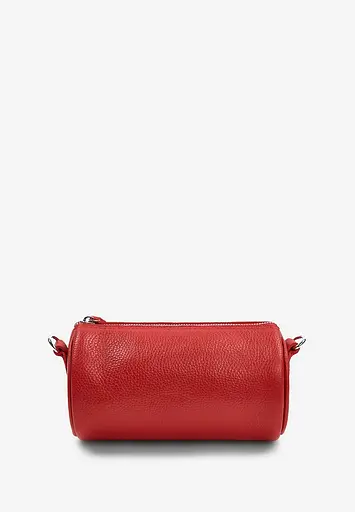 Кожаная сумка поясная-кроссбоди Cylinder красный флотар - фото 6