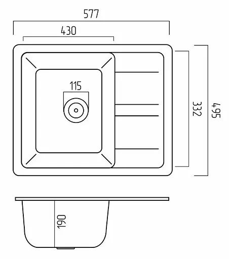 Кухонна мийка Platinum 5851 ARIA (SP000033271) - фото 5