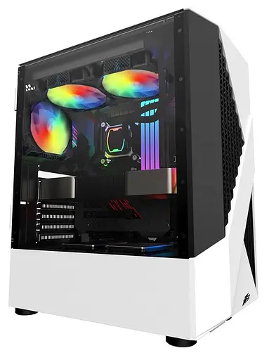 Корпус 1stPlayer F3-A-WH-4F1 White без БП (F3-A-WH-4F1) - фото 3