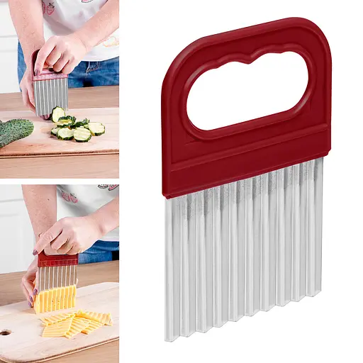 Сырорезка нож для нарезки сыра овощерезка большая с ручкой (14x9 см), Kitchette Красный 83577 - фото 4