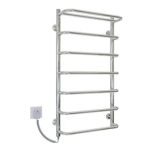 Електрична рушникосушарка Kosser Скоба з полицею 900x530/7 EL рег. ДСп06ЕL, Хром, Ліве - фото 1