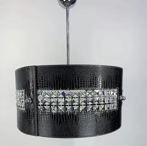 Современная модель из экокожи и хрустальными камешками Line.F S 005/4 BK - фото 2