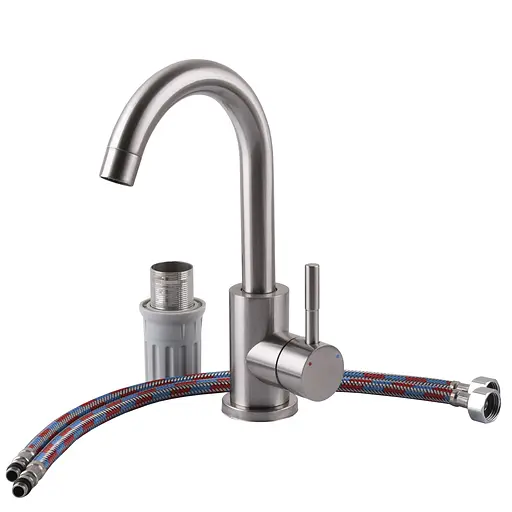 Змішувач для кухні EcoMix AISI-101S Нержавіюча сталь - фото 1