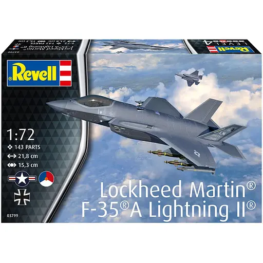 Збірна модель-копія Revell Літак Lockheed Martin F-35A Lightning II 1:72 (RVL-03799) - фото 7