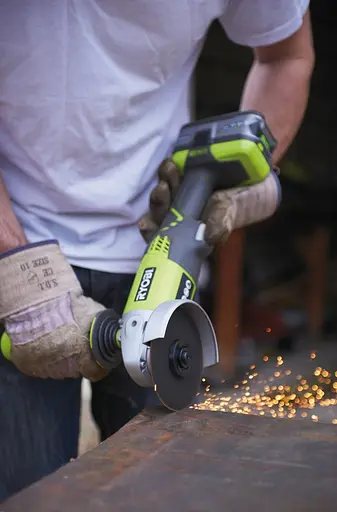 Шлифмашина угловая Ryobi ONE+ R18AG-0 аккумуляторная 18 В без АКБ и ЗУ - фото 4