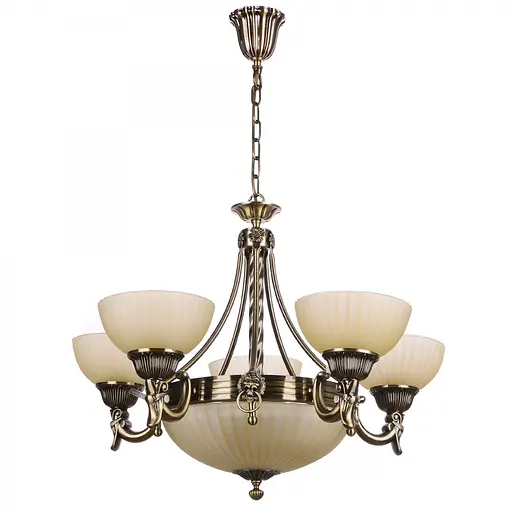 Люстра подвесная Brille классическая E27 60W BZ (BKL-452S/8)