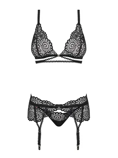 Комплект білизни Obsessive Mixty L/XL чорний - фото 5