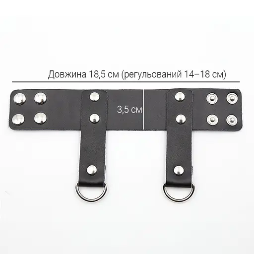 Мужской бандаж для вытягивания пениса из искусственной кожи 130 см черный - фото 4