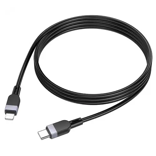 Кабель PD Hoco X109 Energy silicone charging data cable Type-C -to-iP 27W/1 м чорний - фото 1