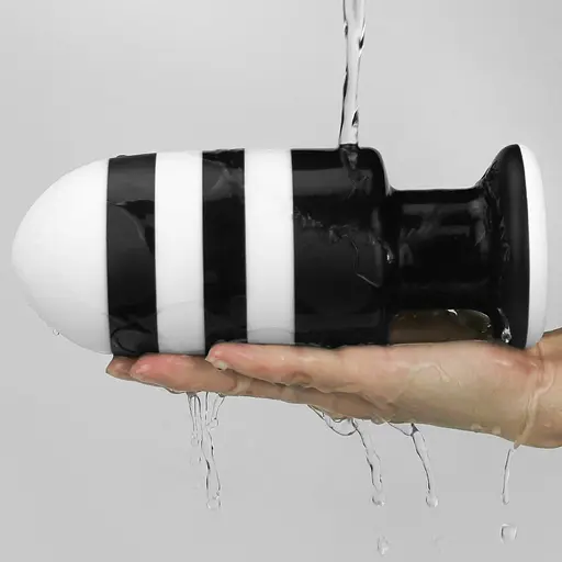 Анальна пробка LoveToy X-Missioner 19.5 см (чорно-білий) - фото 6