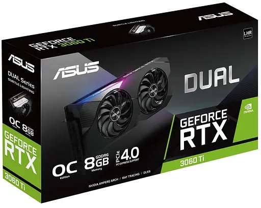Відеокарта ASUS RTX 3060Ti 8GB Dual V2 OC LHR (DUAL-RTX3060TI-O8G-V2) (GDDR6, 256 bit, PCI-E v4.0 x16) Б/в - фото 7