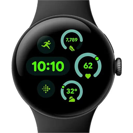 Смарт-годинник Google Pixel Watch 3 45 mm Black Aluminum Case/Obsidian Active Band (120850) - фото 2