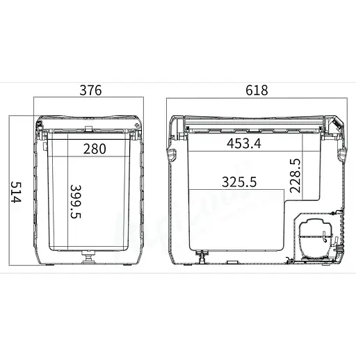 Компрессорный автохолодильник Alpicool NL50 (45 литров, LG Compressor) - фото 5