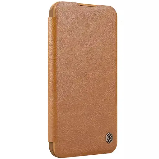 Шкіряний чохол-книжка Nillkin Qin Prop для Apple iPhone 16, 6.1 Brown