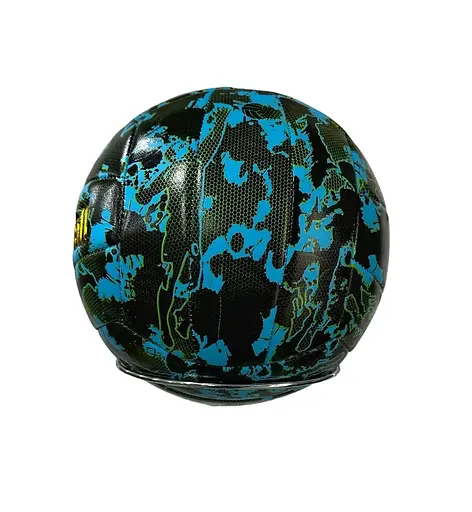 Волейбольний м'яч з принтом MEIDA M500-14 м'яч для ігор та тренувань матеріал ТПУ 5 розмір Блакитний із золотом - фото 4