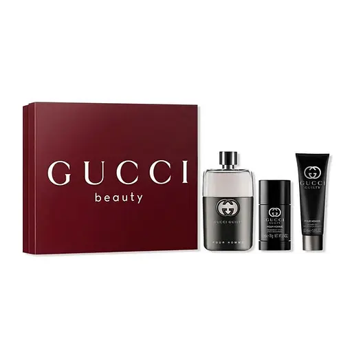 Набор Gucci Guilty Pour Homme 90 мл туалетная вода, 75 мл дезодорант, 50 мл гель для тела - фото 1