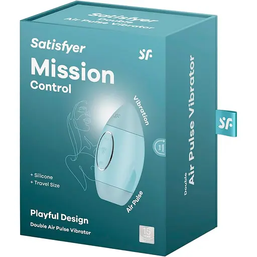 Вакуумний стимулятор Satisfyer Mission Control Blue SO8969 (108369) - фото 7