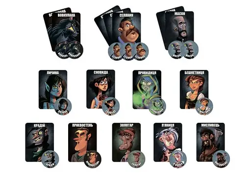 Настільна гра Games 7 Days Остання ніч: Перевертні (One Night Ultimate Werewolf) (укр.) (WON001UA) - фото 2