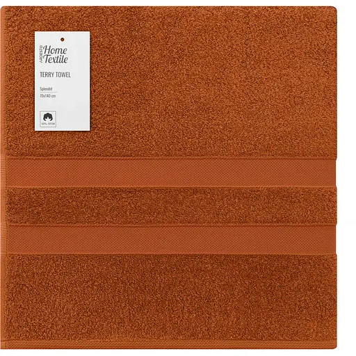 Полотенце махровое Ardesto Splendid 70х140 см 100% хлопок терракотовое (ART2370TE)  - фото 1