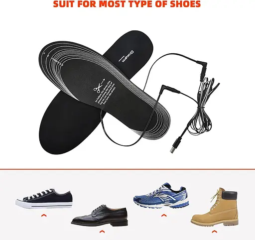 Dr.warm Electric Power USB Теплові устілки для чоловіків та жінок, зимові мисливські черевики, взуття, теніс, риболовля - фото 5