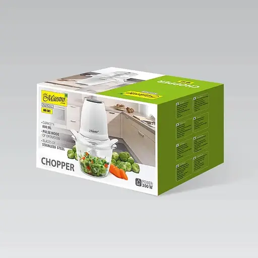 Багатофункціональний міні-блендер подрібнювач Maestro MR-581 чаша 0.8л 300Вт Білий - фото 4