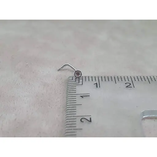 Золотая серьга-пирсинг Астор в нос с бриллиантом. 1122526Р_Б - фото 5