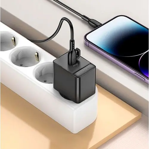 Сетевое зарядное устройство для Borofone BAS15A Erudite single port PD30W черный - фото 2