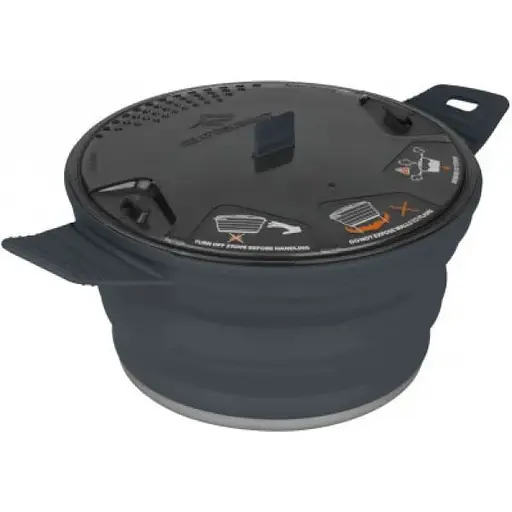 Каструля Sea To Summit X-Pot з алюмінієвим дном 2.8 L Charcoal (1033-STS AXPOT2.8CH)