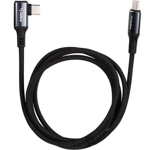 Кабель кутовий Gelius Corner Type-C to Type-C 100 W 1.2 метра поворотний 90 градусів (GP-UCN011)