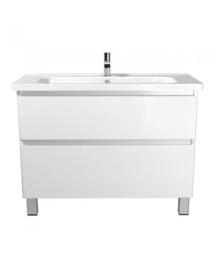 Тумба Мойдодир Палермо 100-U з умивальником ID-100 Білий - фото 9