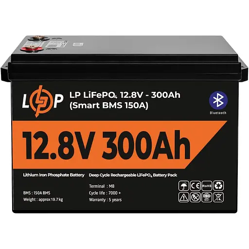 Акумулятор LogicPower LiFePO4 12V 12.8V/300Ah/3840Wh (30383) [125765] - фото 4