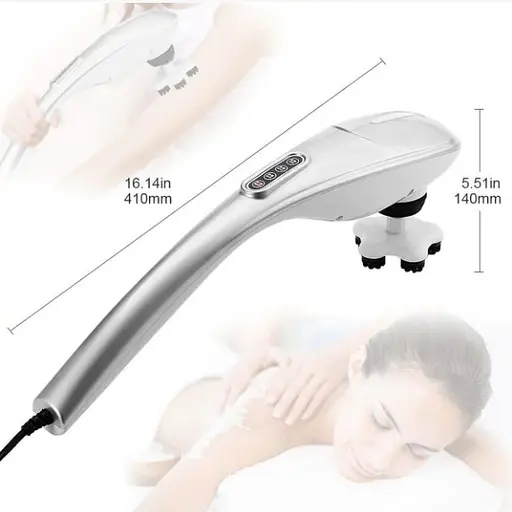 Ручний масажер 701-В для шиї, спини і тіла (5 насадок) - фото 6