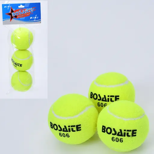 Тенісні м’ячі, 3 шт., 6 см, 11x25x6 см - фото 2