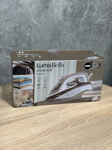 Утюг с паром LumaBella B-6008 с керамической подошвой защита от накипи 2700 Вт Серый - фото 8