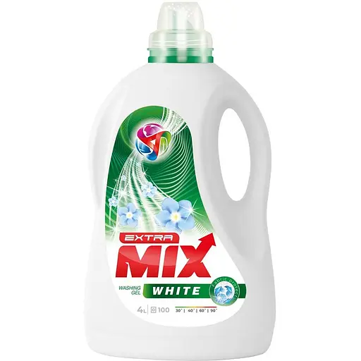 Гель для прання Extra Mix White з ароматом свіжості 4 л