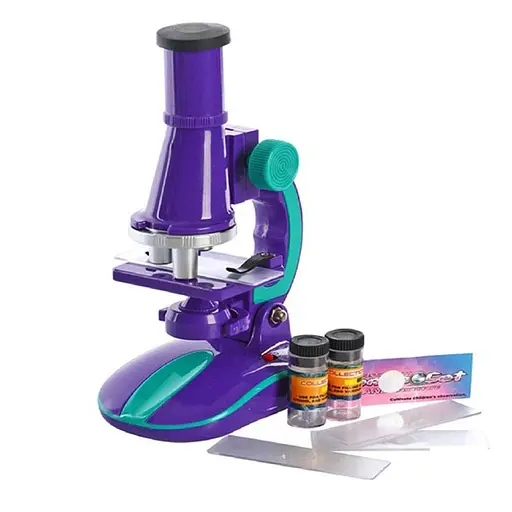 Дитячий мікроскоп Limo Toy SK 0006(Violet) світло, 19,5 см, 2 пробірки, скло - фото 1