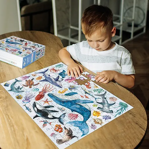 Дитячий пазл Монтессорі "Океанічні тварини" DoDo Toys 300630, 200 елементів - фото 6