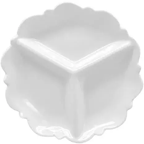 Менажниця Stenson порцелянова 3 секції Натхнення 15x15x2.5 см