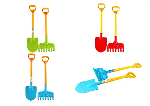Набор для песочницы ТехноК, лопатка и грабли, 2391 - фото 4