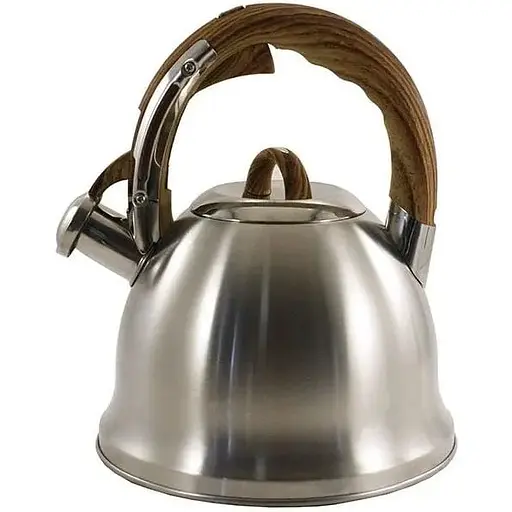 Чайник Zauberg нержавеющая сталь коричневая ручка со свистком 3.5 л (ZB18/3.5 W)