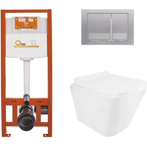 Набір Q-tap Nest 4 в 1 підвісний унітаз Tern Ultra Quiet 490x365x325 + комплект інсталяції QT1733052EUQW45157 - фото 1