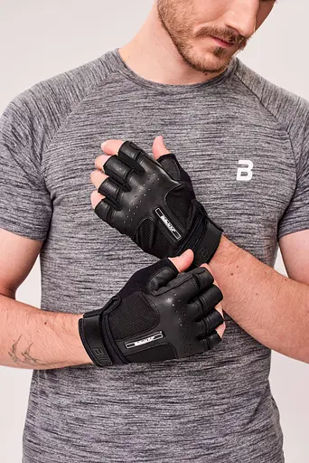 Перчатки BiotechUSA Toronto Unisex Leather black S - фото 5