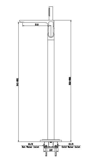 Смеситель для ванны Kohlman Experience Brushed Gold напольный QF1165E-GDB Золотой - фото 3