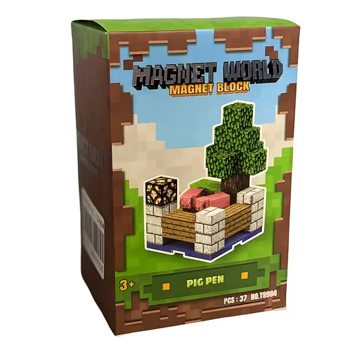 Магнитный конструктор Minecraft Загон для свиней на 37 деталей (Т9904) - фото 2