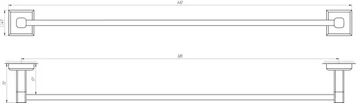 Тримач для рушника Topaz TKB 9912/60 Хром - фото 3